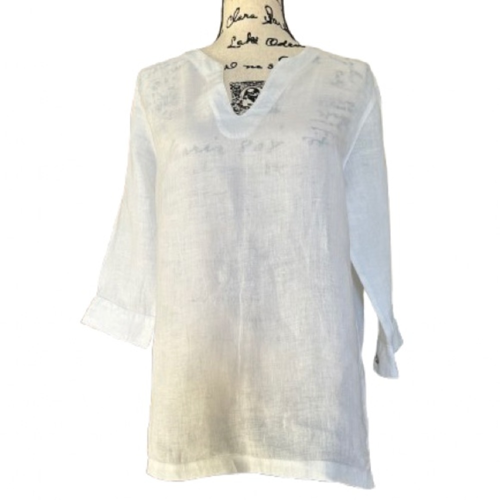 Goldwater Creek. Linen tunic top. Size S.